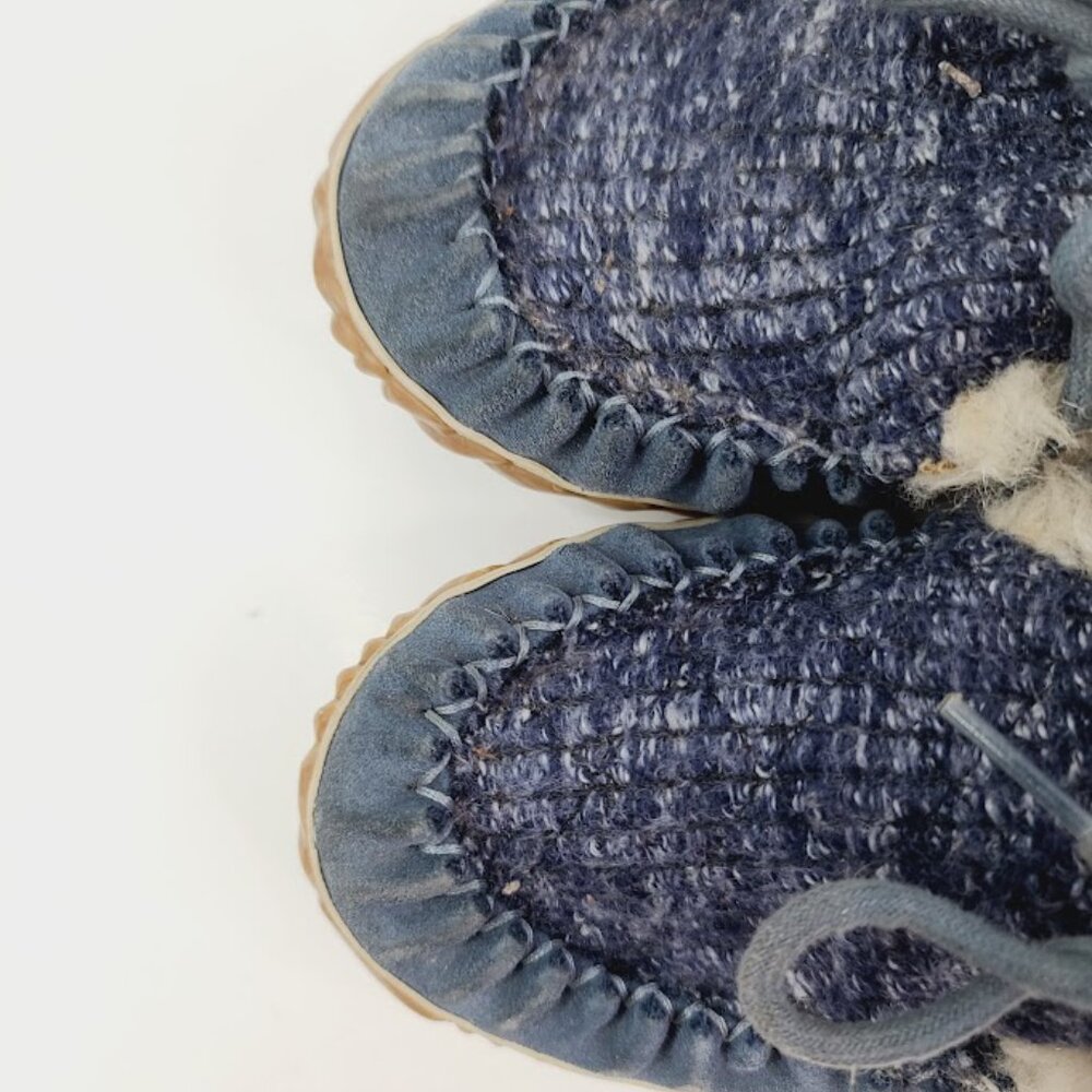 Sorel Women's Navy White Out N About Moc NL2891-005 Suede Winter Slipper Size 6 - Picture 3 of 7